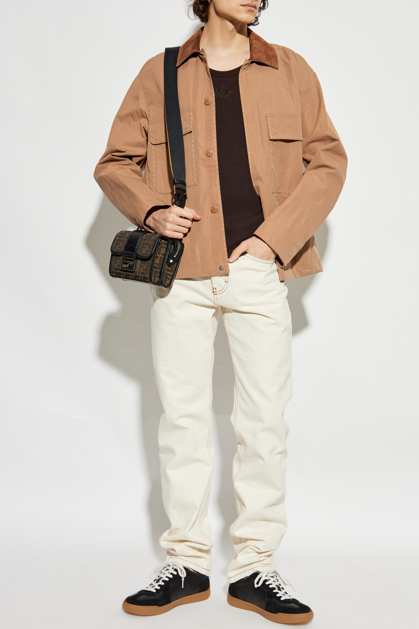 Brown Ribbed top Fendi - Vitkac AS